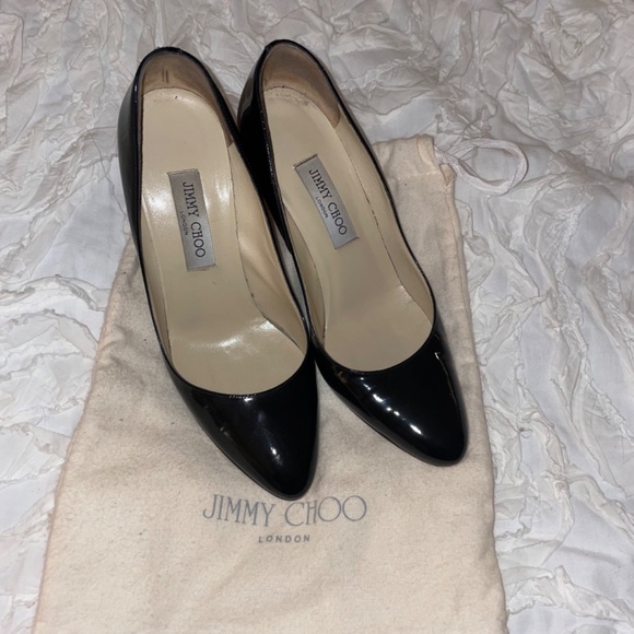 Jimmy Choo Patent Black Heels - size 40 - Picture 2 of 3